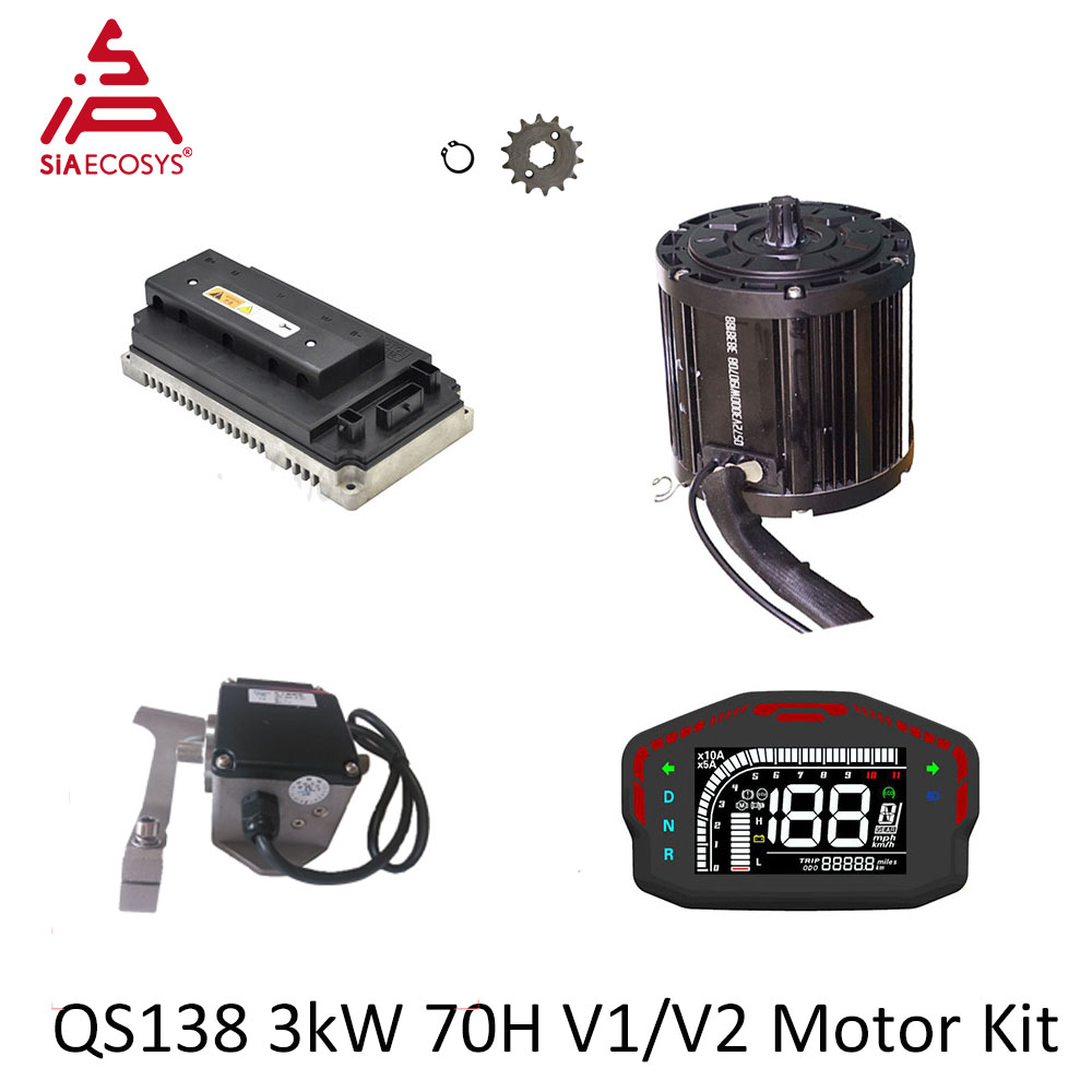 QSMOTOR QS138 3000W 72V Kit de - Fardriver Nd72850 Controller avaliação e preço