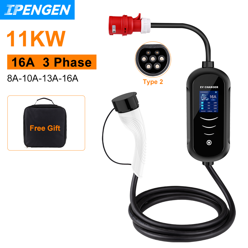 IPENGEN-Carregador Portátil pa - Type 2 Portable Ev Charger 11Kw Cee avaliação e preço